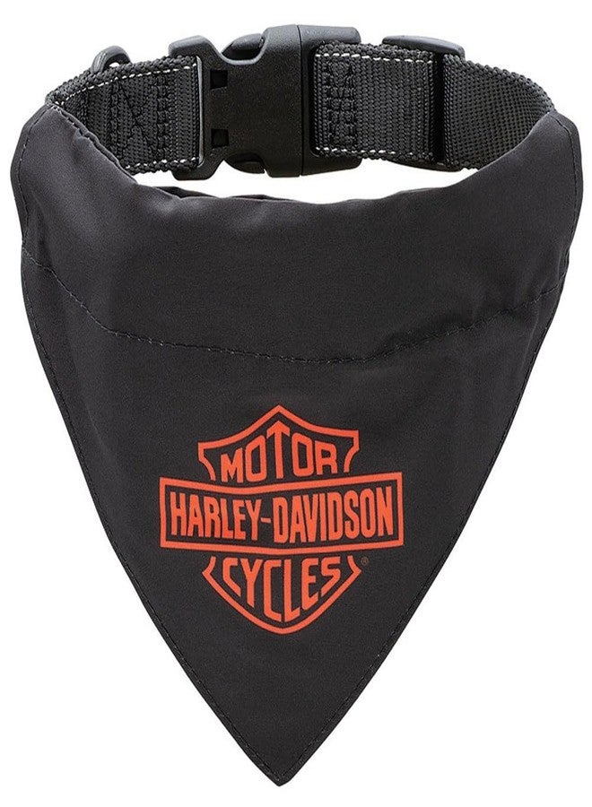 HARLEY DAVIDSON Harley-Davidson Dog Pet Collar w/Black Bandana, L/XL 18"-26" Adjustable Clasp - Image 1
